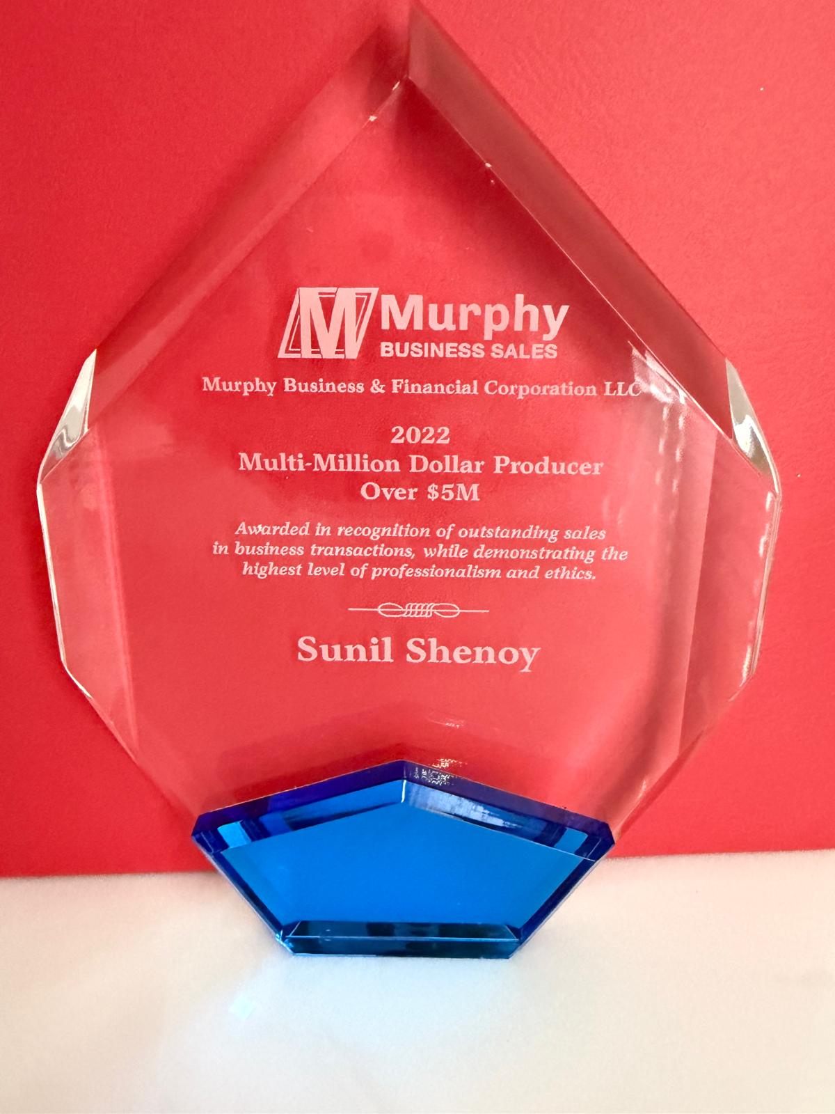 Multi-Million Dollar Producer Award